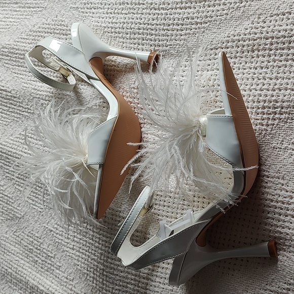 Lulu's feather embellished heels - Picture 6 of 8